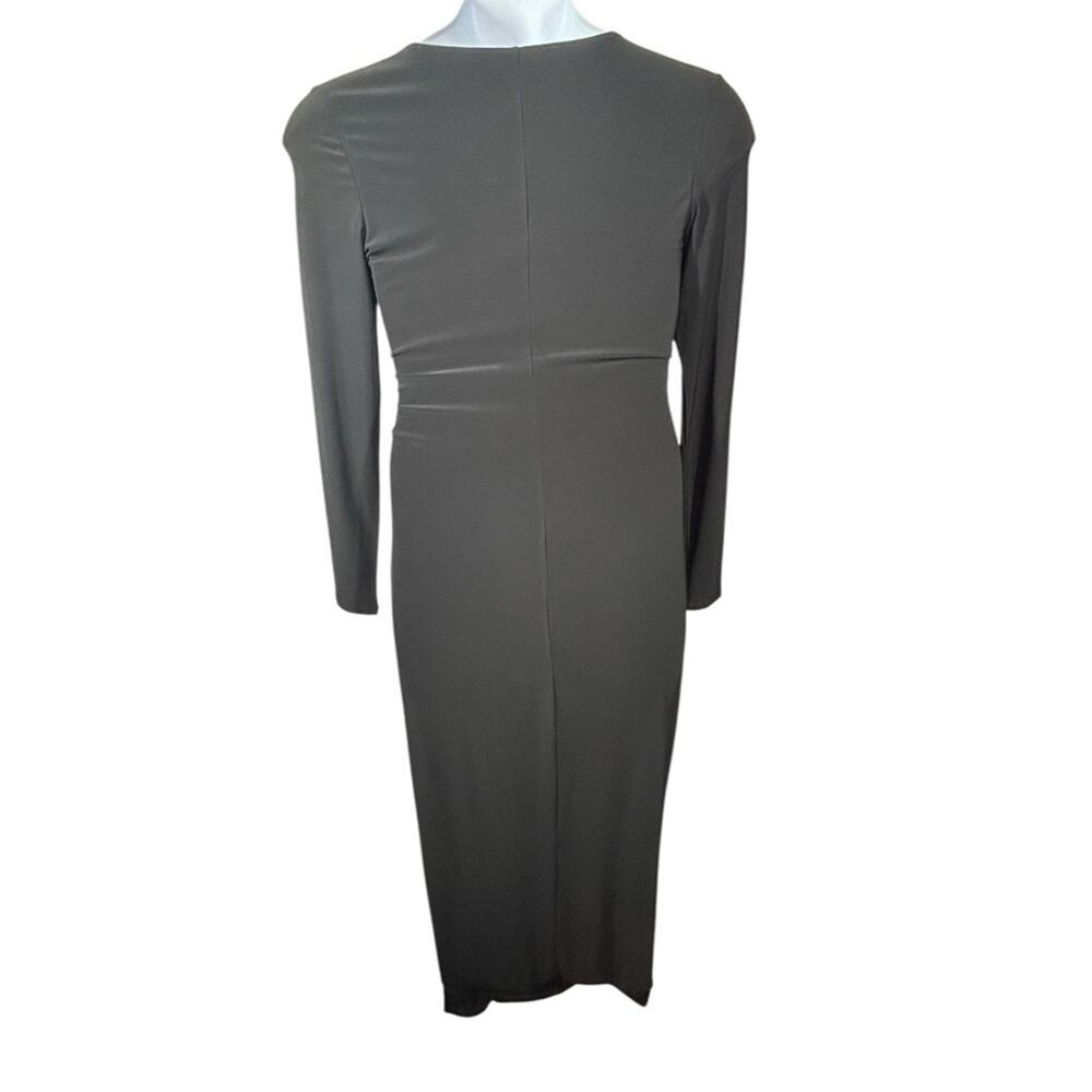 Lauren Ralph Lauren Black Long Sleeve Evening Gown Size 6 Formal - Picture 7 of 13